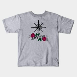 Wanderlust Compass Rose Kids T-Shirt